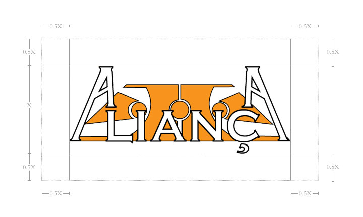 Área de arejamento do logotipo Aliança.